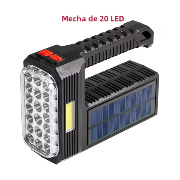 LED Portátil Recargable Interior Con Carga Solar 4 Modos Impermeable Para Camping Emergencia Lámpara Torcha Fuerte - 1