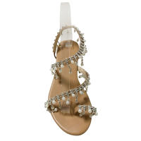 Sandalias De Perla Para Mujer Verano Cómodas Para Playa Con Cordón En El Tobillo Sandalias De Tacón Plano Ligero Para Occasional - details 11