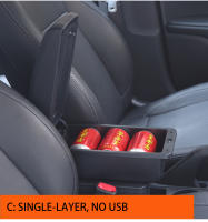 Caja De Reposabrazos Para Fiat 500 CRONOS Accesorios De Interiores Elevados Caja De Almacenamiento Automática Material PU Cuero / ABS Plástico - details 9
