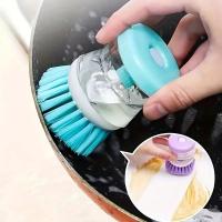 Cepillo De Limpieza Para Platos Con Dispensador De Jabón Durable Y Antideslizante Para Ollas Y Sartenes Diseño Ergonómico Para Cocina - details 4