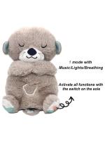 Muñeco De Peluche Suave Para Bebés Otter Soothing Con Música Y Luz Compañero Para Dormir Para Niños Y Niñas Regalo Ideal - details 22
