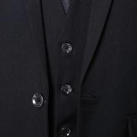 Traje Formal Para Hombre S-9XL Chaqueta + Chaleco + Pantalones Estilo Británico Casual Exterior Moda Boda Slim-fit Conjunto Completo - details 13