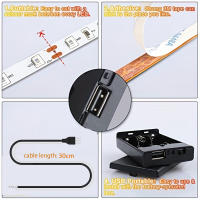 Tiras LED Con Caja De Batería 5V USB Para Televisión Inteligente Decoración De Habitación Juego Navidad Festival Iluminación - details 1