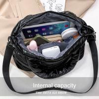 Bolso De Hombro De Nylon Puffer Para Mujer Invierno Bolso De Mano Chic Cuadrado Suave Cierre De Cremallera Estilo Versátil - details 14