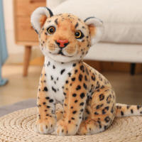 Muñeco De Peluche Realista De Leopardo Y León Juguete De Pantera Suave Para Bebés Regalo De Cumpleaños Para Niños - details 4