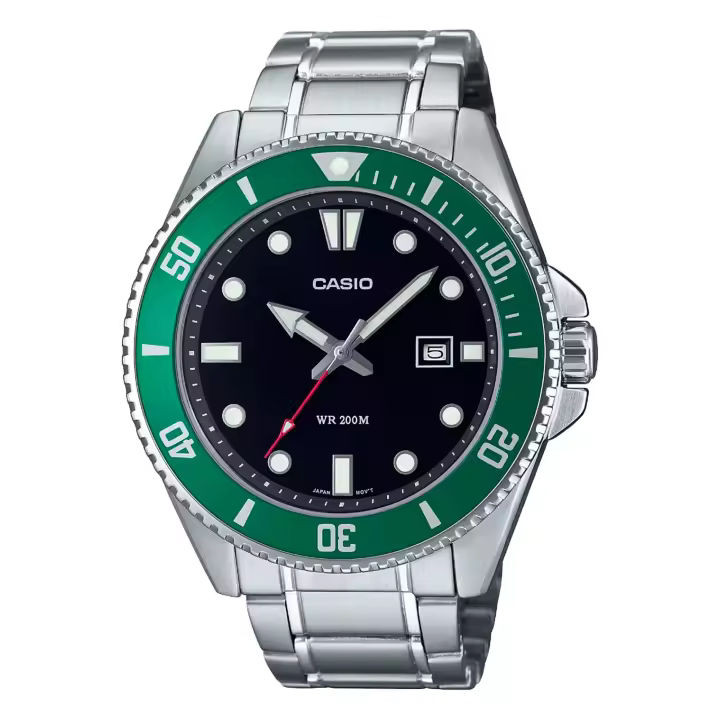 Reloj de pulsera CASIO Collection - MDV-107D-3A correa color: Gris plata Dial Negro Hombre - 1
