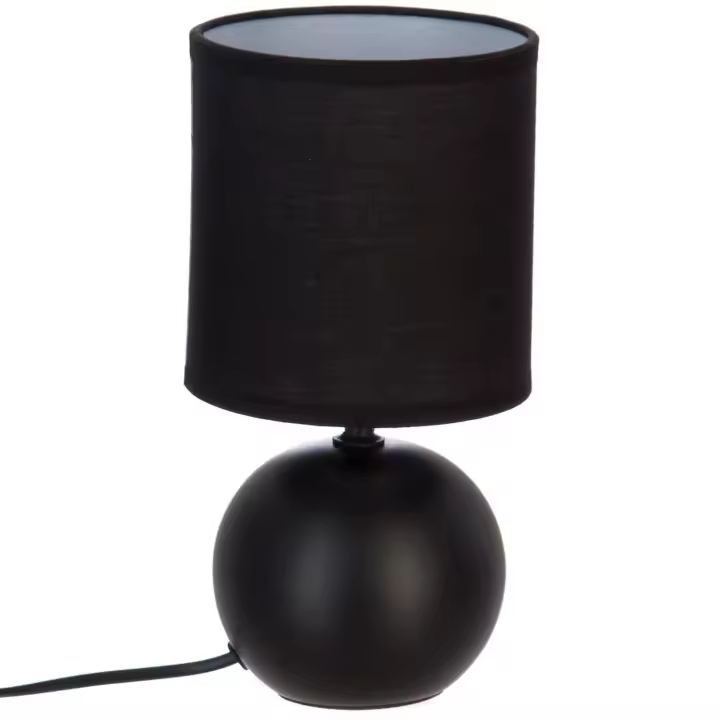 Wellhome Lámpara De Cerámica Negra 13x13x24,5 - 1