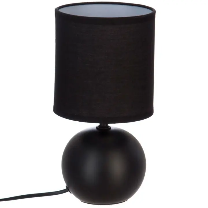 Wellhome Lámpara De Cerámica Negra 13x13x24,5 - 1