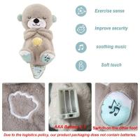 Muñeco De Peluche Suave Para Bebés Otter Soothing Con Música Y Luz Compañero Para Dormir Para Niños Y Niñas Regalo Ideal - details 20