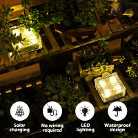 4pcs Luz De Hielo Solar Para Jardín Impermeable LED Para Decoración De Paisaje Y Jardín Puerta De Escalera Exterior Luz De Lámpara De Jardín - details 1