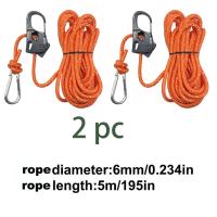 2pcs Ajustador De Cordón Para Tienda De Campaña 6mm 5m Cuerda Reflectante Para Atar Con Resorte Pulleyo Rápido Para Sombra - details 9