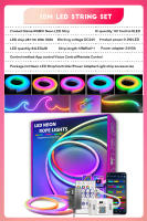 Tira De Luz LED Neón 10M/32.8ft RGBIC WiFi Flexible Con Soporte Para Alexa Y Alexa Pantalla Compatible Con Alexa Control Remoto Inalámbrico Para Decoración De Hogar - details 5