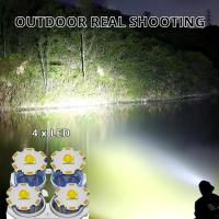 Linterna Portátil Recargable LED De Alta Potencia Para Camping Con 4 Luces LED Y Luz Lateral COB Modos De Iluminación Múltiples - details 11