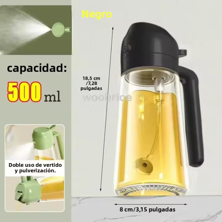 Botella De Aceite De Vidrio 500ml Con Reproductor De Golpes Para Cocina BBQ Y Picnics Herramientas Ecológicas Para Negocios - 1