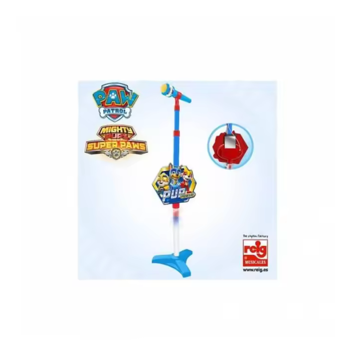 PAW PATROL MICROFONO DE PIE CON AMPLIFICADOR Y LUZ DE CLAUDIO REIG - 1