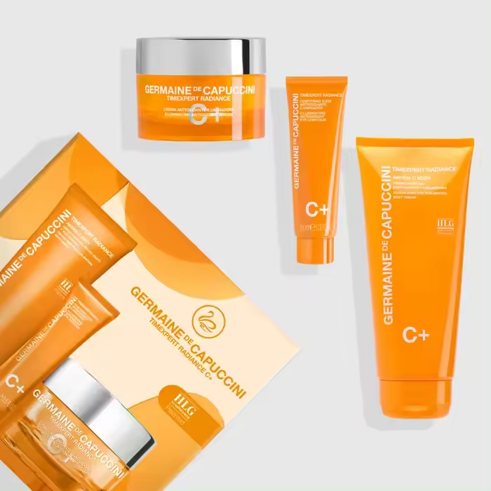 Germaine de capuccini timexpert radiance crema antioxidante iluminadora 50 ml + contorno de ojos antioxidante iluminador 15 ml+ crema corporal revitalizante 100 ml - 1