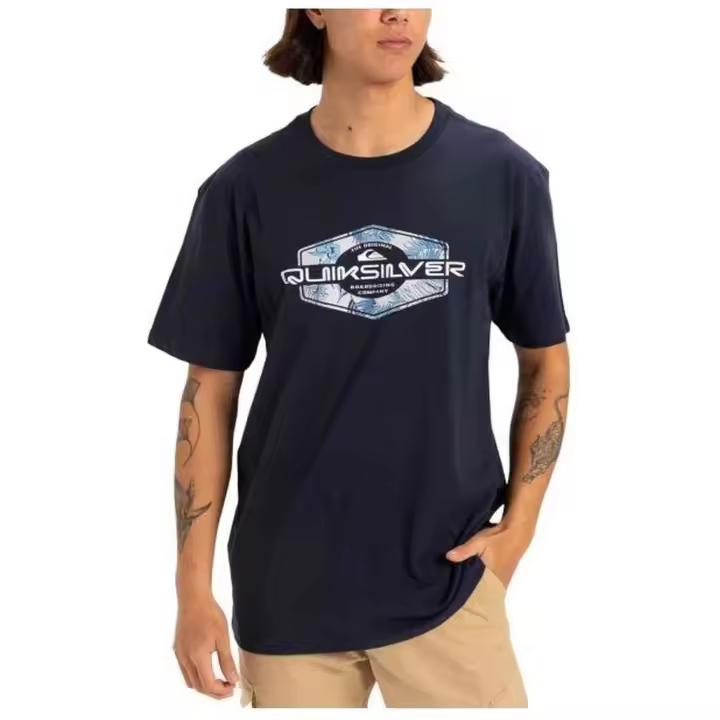Camiseta de Manga Corta Quiksilver Locked Up para hombre en color azul - 1
