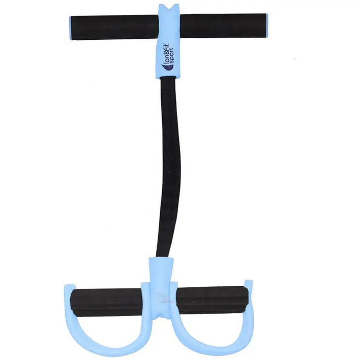 LongFit Care - Banda de Resistencia con Pedal Sport - Elástica para Entrenamientos Completos - Ideal para Muscular - Versátil y Duradera - 1