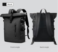 Mochila Impermeable Rolltop HK Para Hombres Y Mujeres Gran Capacidad Con Portátil Para Viajes Escuela Y Negocios Antirrobo Con USB - details 13