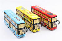 Modelo De Autobús Doble Pared a Escala 1/36 Con Función Retroceso Y Sonido Para Niños Coche De Metal Simulación Regalo Con Puertas Abiertas - details 3