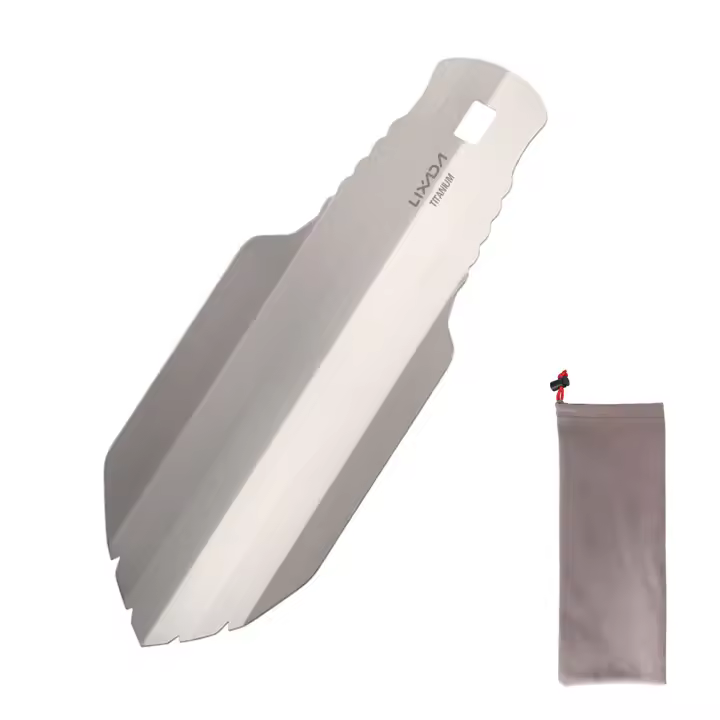 Lixada Tierra De Titanio Shovel Camping Compacto Herramienta Multifuncional Ultraligera Para Senderismo Supervivencia Exterior - 1