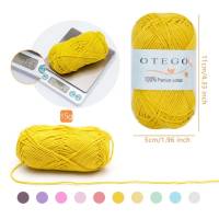 10-pack Cotton Yarn, Cotton Knitting, Crochet Yarn 49m/roll multicolor - details 4