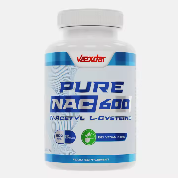 Pure NAC 600 mg - N Acetil Cisteína - 60 Cápsulas Vegetales - Alta Biodisponibilidad - Vaexdar Supplements - 1