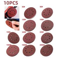 10pcs Disco De Arena 125mm 5 Pulgadas 8 Agujeros Adhesivo Bloque De Abrazo Para Bricolaje Madera Metal Pulido Orbal Sándwich - details 0