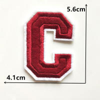1PC Parche Bordado De Alfabeto Inglés Rojo A-Z Aplicación Para Ropa Bolsos Chaquetas Decoración De Iraón DIY Manualidades - details 3