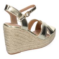 PuntoSalao Sandalias doradas de cuña en yute elegante para mujer TF3357 - details 2