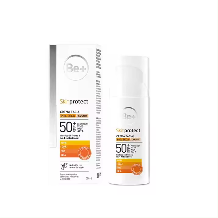 Be+ skinprotect crema facial piel seca color spf 50+ 50 ml - 1