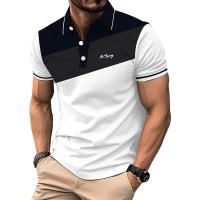Camisa Polo Hombre Verano Manga Corta Ajustada Deportiva Moda Color Contraste Secado Rápido Transpirable Estilo Casual - details 2