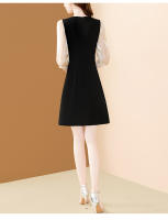 EVNISI Vestido Elegante Para Mujer Negro Con Bordado Y Flares Estilo Casual Slim Para Oficina Y Fiestas A-Linea Cuello O - details 12