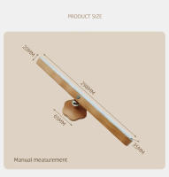 Lámpara De Noche LED De Madera Con Espejo Luz Frontal Recargable Portátil Magnética Para Pared Para Dormitorio Lámpara De Borde Táctil - details 7