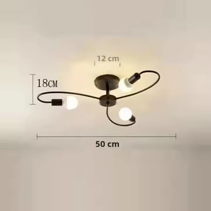 Lámpara De Techo E27 Moderna Decorativa Iluminación Industrial Retro De Hierro Fundido LED Luz Colgante De Decoración Para El Hogar - 1