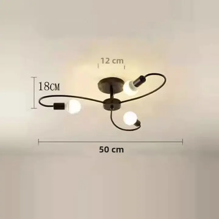 Lámpara De Techo E27 Moderna Decorativa Iluminación Industrial Retro De Hierro Fundido LED Luz Colgante De Decoración Para El Hogar - 1