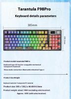 Teclado Mecánico Inalámbrico AULA F98PRO Transparente Bluetooth 2.4G RGB Retroiluminado Interchangeable Para Gaming Y Customización - details 17