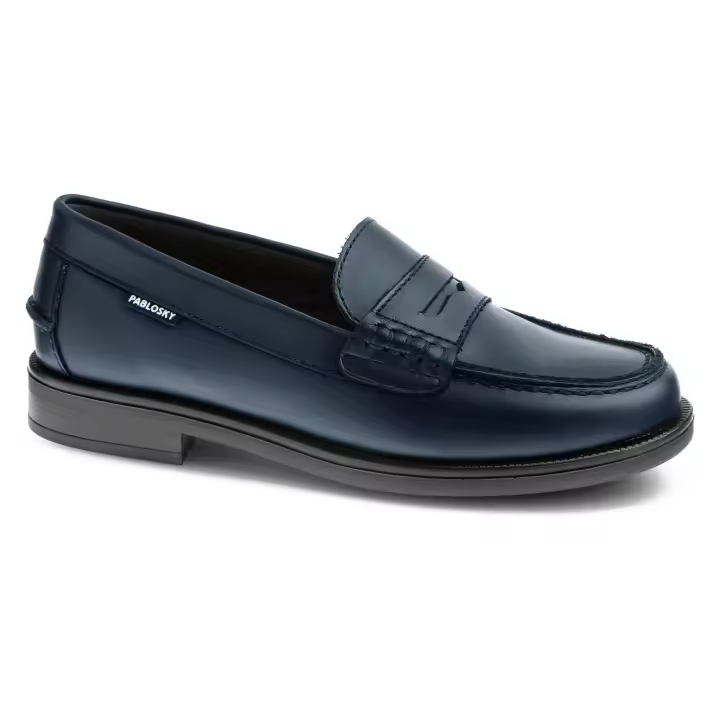 Zapatos Pablosky 714920, color azul marino, castellanos, suela antideslizante, ajuste cómodo, colegial, vestir, mocasín - 1