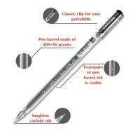 3pcs Rotuladores De Tinta Gel 0.5mm Fino Secado Rápido Negro Azul Rojo Para Escuela Y Oficina Suministros De Escritura - details 1