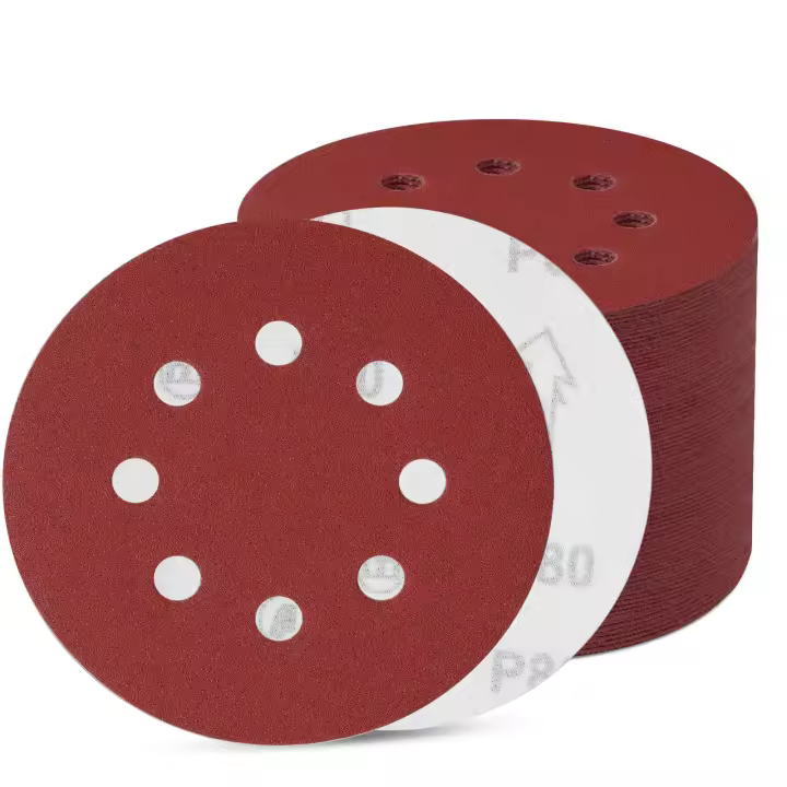 80 discos de lijado de 125mm, ideales para lijar, pulir y eliminar óxido, para amoladoras angulares (80 unidades, wheat 100) - 1