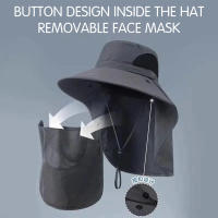 Sombrero De Pesca Al Sol Para Mujer Con Cubierta De Cuello Amplia Y Transpirable Protección UV Para Verano Viaje Playa - details 0