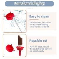 Nueva Estante Para Popsicles a Prueba De Gotas Soporte Para Hielo Sin Desorden Helados Libres De Molestias Con Pajita Para Niños Helado - details 3
