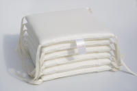 LALA - Ropa de Cama para Cuna de Bebe, ropa de Cama para recibir nacidos, Algodón Puro, Valla anticolisión para Bebe, Gongsatin Blanco, 30x30x6, lavado de piezas enteras. - details 4