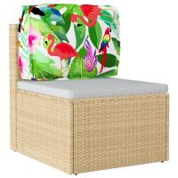 Cojín de exterior vidaXL Multicolor Poliéster 60 x 12 x 40 cm Patrón - details 2