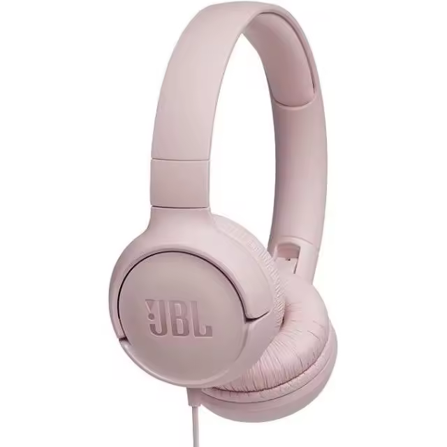 AURICULARES CON MICROFONO JBL TUNE 500 ROSAS - PLEGABLES - CONTROL EN CABLE - CABLE 1.2M - 1