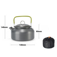 Kettle De Camping Portátil Exterior Antideslizante De Aluminio Ligero Con Manija Antisalpicaduras Para Picnic Y Cocina - details 2