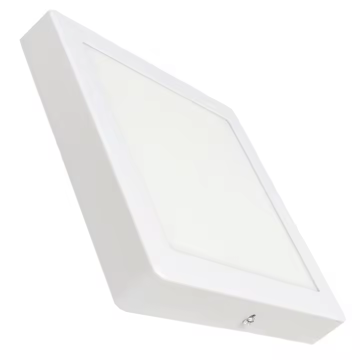 LED ATOMANT Plafón LED de superficie cuadrado 210 mm, 20W y 1800 lúmenes, incluye driver externo, instalación en techo o pared, diseño moderno y compacto, luz uniforme sin parpadeos, ideal para pasillos, cocinas, baños u oficinas, panel LED eficiente - 1