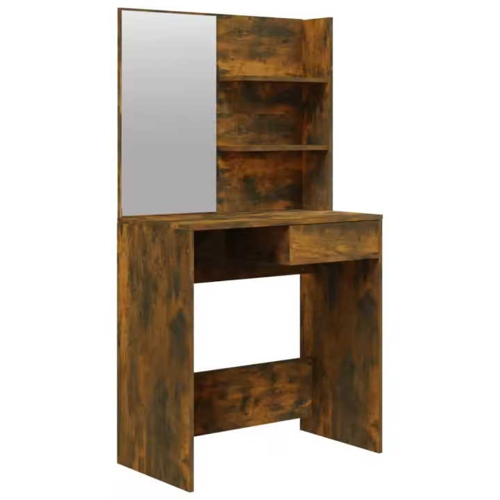 Tocador Blanco 74,5x40x141 Cm - Juego de Mesa y Taburete - 1