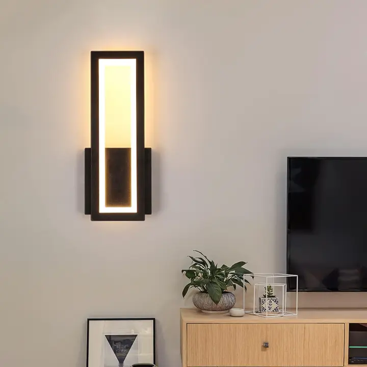 Luz de pared LED de Interior, 16W Luz de pared led cuadrada simple, moderna iluminación decorative LED lámpara de pared para Sala de estar, dormitorio, pasillo Blanco cálido 3000K - 1