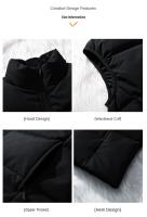 Chaqueta De down Para Hombre Talla Grande Invierno Abrigo Casual Con Capucha Cremallera Y Bolsillos Sin Mangas Aislada Y Gruesa - details 6